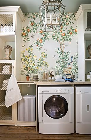 laundry room. Gracie wallpaper